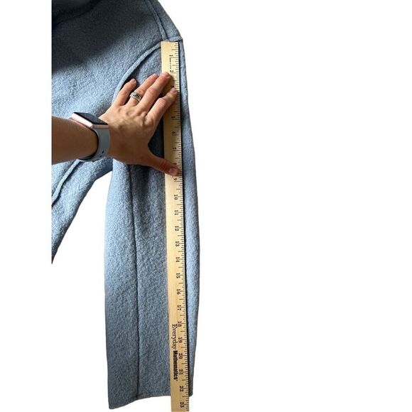 ❗️Final Price❗️J.Crew Daphne Topcoat in Boiled Wool Mountain Blue size 4-6 - Picture 10 of 14